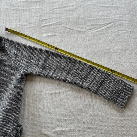 Sienna Sky Womens Grey Space Dye Hooded Open Front Longline Cardigan Sweater L - Picture 5 of 5